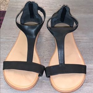 Torrid black t-strap Sandals 11W